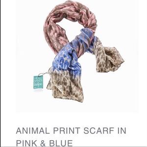 Headbands of Hope Pink & Blue Animal Print Scarf